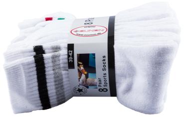 Preview: 8 | 16 | 24 PAAR SPORTSOCKEN TENNISSOCKEN ARBEITSSOCKEN DAMEN & HERREN | WEISS