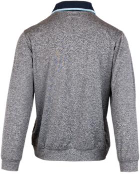 Preview: Langarm Poloshirt für Herren - Grau