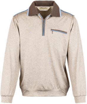 Langarm Poloshirt für Herren - Sandbeige