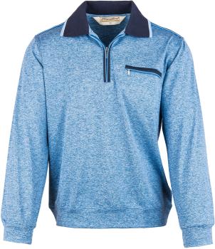 Langarm Poloshirt für Herren - Hellblau