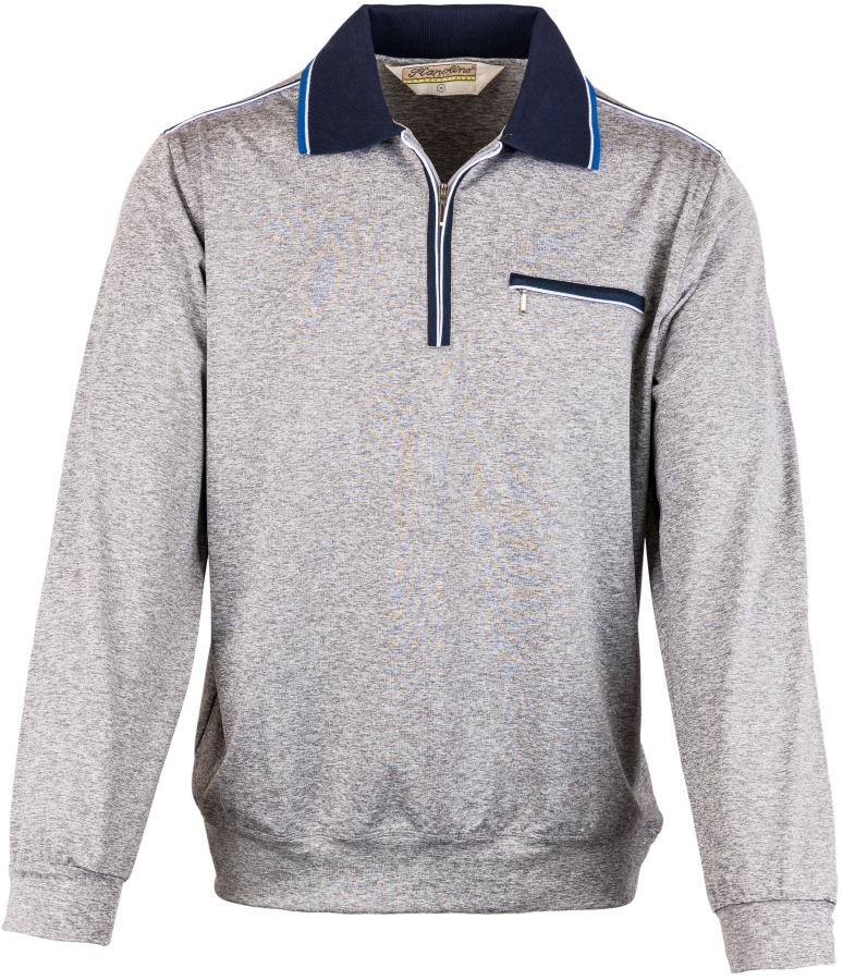 Langarm Poloshirt für Herren - Beige