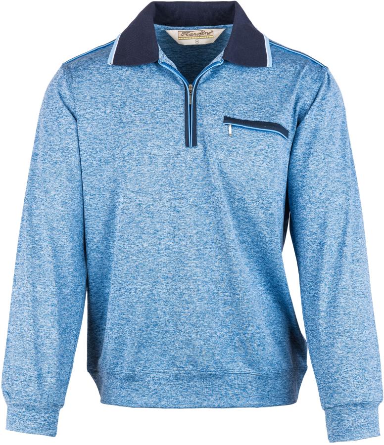 Langarm Poloshirt für Herren - Hellblau